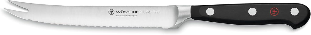 USADO-Cuchillo para Tomate Wüsthof Classic 5" | Hoja de Acero Alemán | Mango Negro