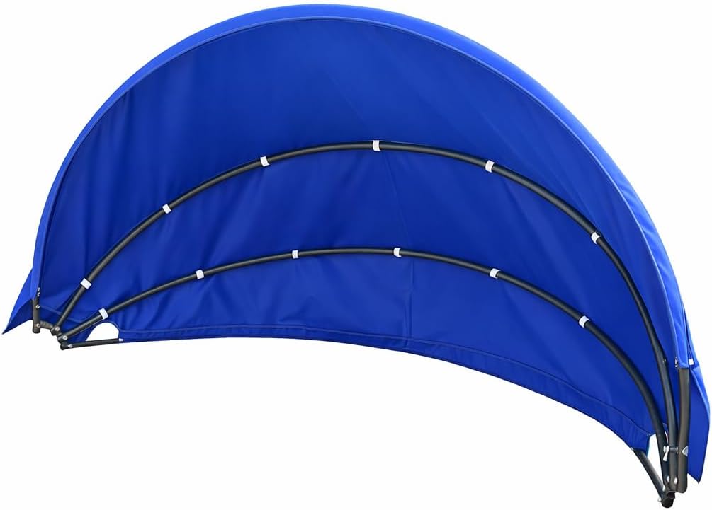 Funda de Repuesto para Daybed con Toldo Nesturialia | Redonda 168cm | Color Gris | Para Muebles de Patio de Ratán