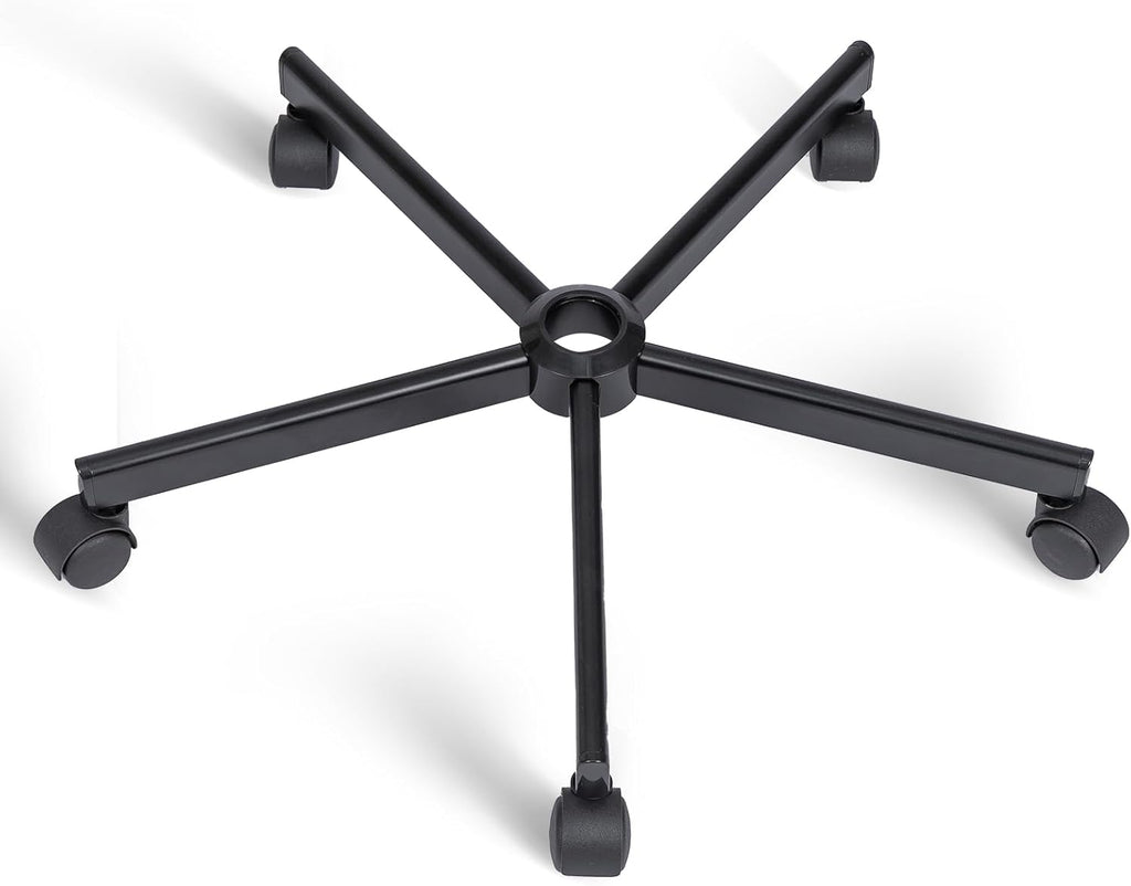 XSZD Criss Cross Home Office Swivel Chair Base – Durable, Steady and Easy Installation – Perfect for Criss Cross and Cross Legged Chairs with Replacement Casters (Black,Base+Wheel)