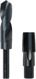 RURITKIT Set de Macho y Broca 3/4-14 NPT | Broca 59/64 Acero al Carbono Herramienta de Roscado para Plomeria DIY