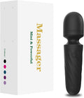 VIENE CON UN DAÑO-KINGWAND Mini Masajeador Personal de Mano | Impermeable, Recargable por USB | 10 Modos de Vibración | Ideal para Espalda, Piernas y Recuperación Deportiva | Negro
