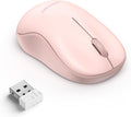 Mouse Inalámbrico Silencioso TECKNET – 2.4G, 5 DPI, Batería 30 Meses – Rosa