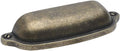 Tiradores tipo copa HARPOON para cajones y gabinetes de cocina, estilo europeo, 7,6 cm (3 pulgadas), paquete de 10 unidades, latón antiguo.