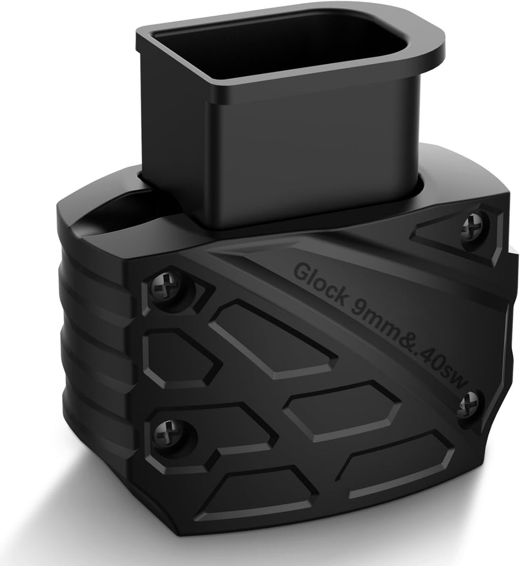 Cargador Revista Ludex Glock 9 mm/.40 cal., Compatible Glock 17,18,19,22,23,24,26,27,34,35,45,47, Negro