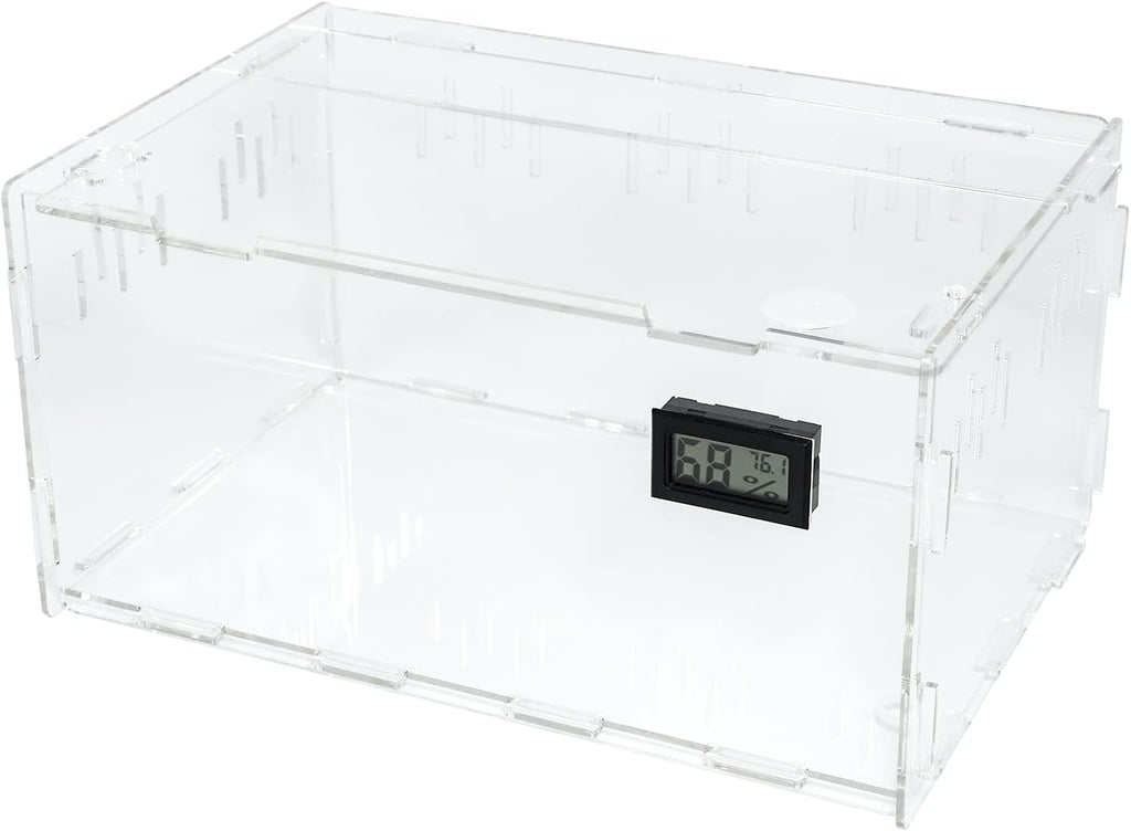Terrario Acrílico para Reptiles BETAZOOER | Tanque de Cría Grande 15.3"x9.7"x7.6"