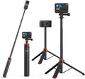 Palo selfie telescópico UURig largo con trípode, empuñadura impermeable, para Insta360X5/X4, GoPro Hero 13 12 11 10 9 8 7 6 5 4 3 2, Fusion, Max, Session, AKASO, SJCAM, DJI OSMO Action 6/5Pro/4/3 GoPro