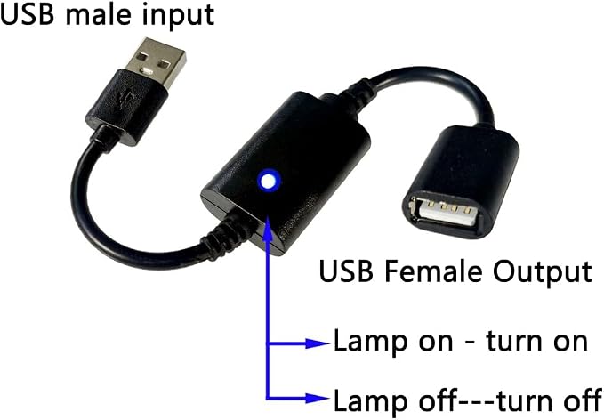 Interruptor de control remoto inalámbrico USB de CC de 5 V, encendido y apagado para luz LED, lámpara de lectura de tira, ventilador de luz y más (1 transmisor y 1 receptor)