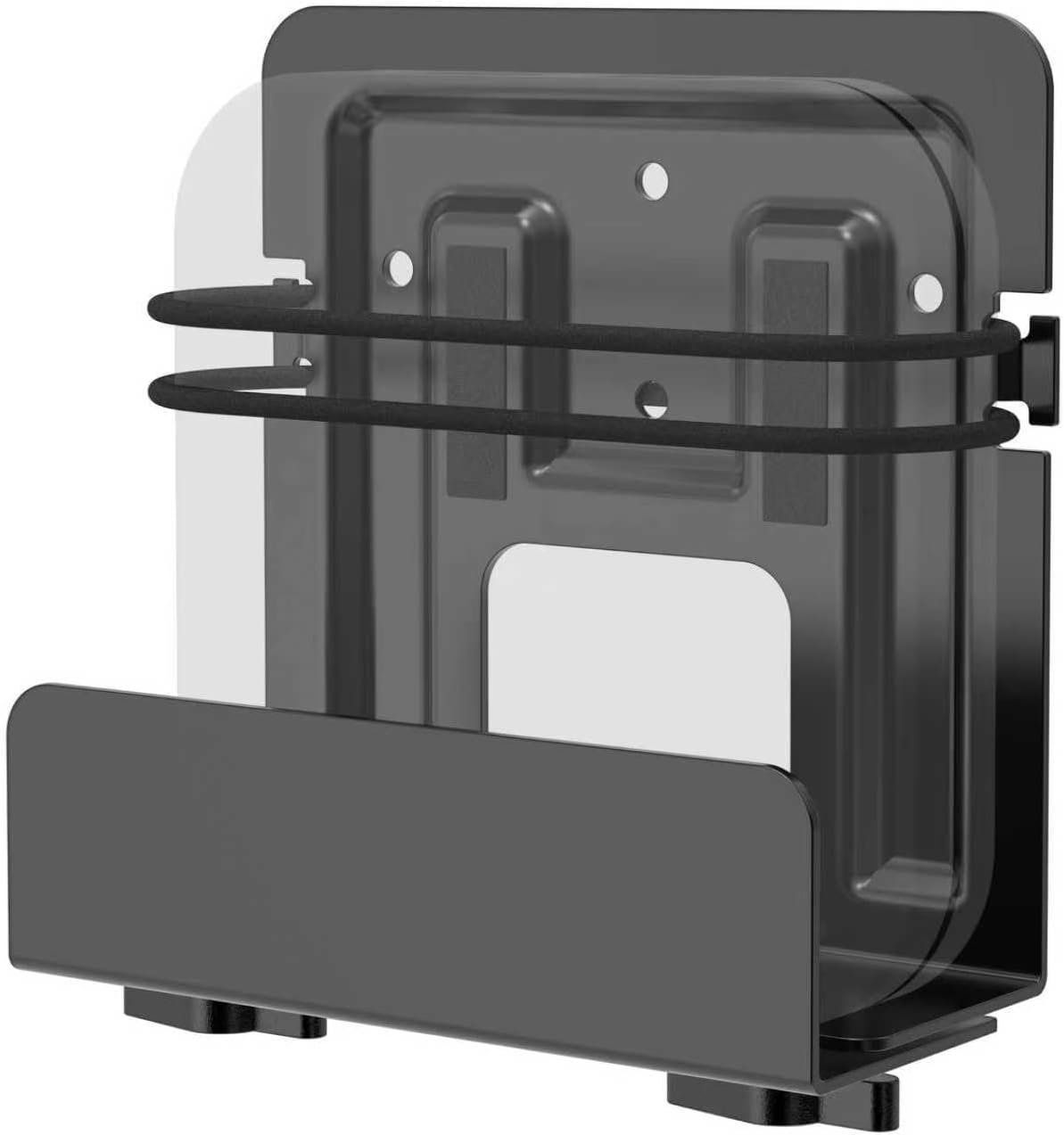 1 paquete de soporte para decodificador y módem, soporte de pared ajustable para dispositivos pequeños y grandes, reproductores multimedia, decodificadores, módems y reproductores de DVD.