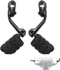USADO Y NO INCLUYE TORNILLOS-Pedaleras de Autopista FOVPLUE 1.25 Pulgadas | Ajustables y Anguladas, con Soportes | para Harley Touring, Street Glide, Road King y Softail | Negras