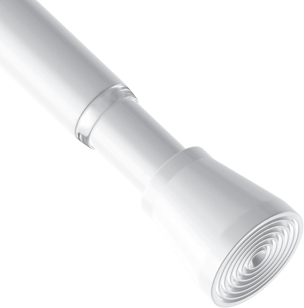 Barra de Tensión AIZESI para Cortinas | Ajustable sin Taladrar | Barra Extensible con Resorte | Blanca | 45 a 77 Pulgadas | 1 Pieza