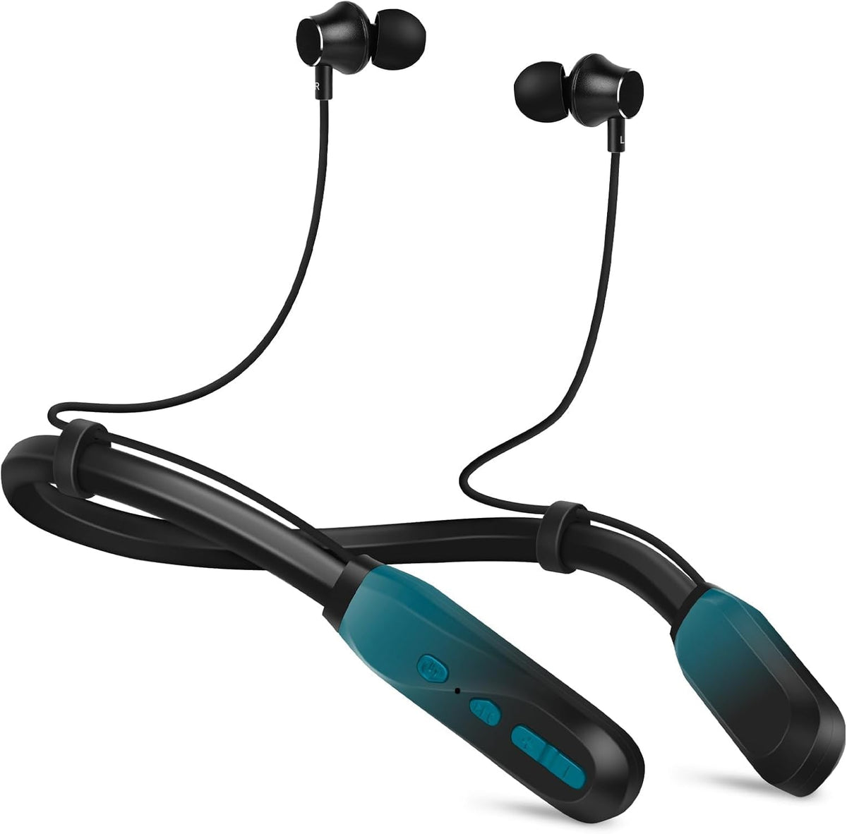 Auriculares Bluetooth Lecefty con banda para el cuello, 200 horas de reproducción extra larga, auriculares inalámbricos estéreo con micrófono, controladores de armadura equilibrada resistentes al agua, auriculares intrauditivos para