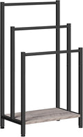 HOOBRO — Toallero de Pie 3 Niveles Estilo Industrial Metal con Repisa para Baño Greige y Negro