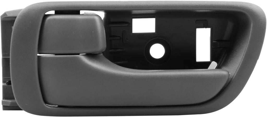 Manija interior de puerta Gledewen delantera trasera izquierda lado del conductor con botón de bloqueo de puerta, manija interior de puerta gris, compatible con Toyota Camry 2002-2006, reemplaza # 69206AA021B2