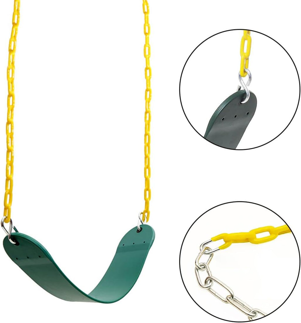 Columpio infantil resistente de 66 pulgadas con cadena recubierta, accesorios de repuesto para asiento
