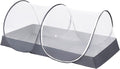 Red Mosquitera Pop-Up MENGERSI para Cama – Dosel Plegable Portátil para Camping, Viaje y Patio, Sin Instalación (Gris)