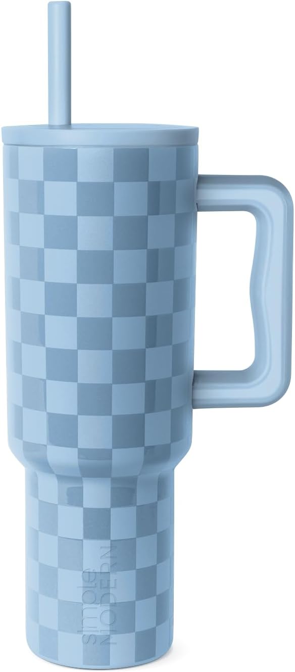 PRESENTA RAYONES Y ES USADO-Simple Modern Vaso forrado de cerámica a prueba de fugas de 40 onzas