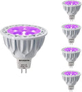 RYVOSTH 4 Pack Bombillas de Luz Negra LED | Base MR16 GU5.3, DC/AC 12V 6W, UVA 395-400nm | Brillan en la Oscuridad para Fiestas y Neon