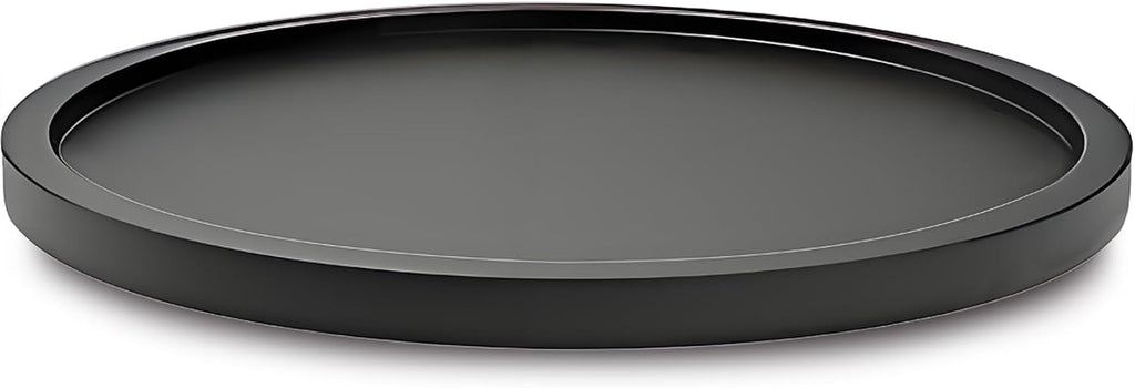 Organizador Giratorio Lazy Susan de Bambú Negro 10" – Base Giratoria para Gabinete, Despensa y Mesa de Cocina