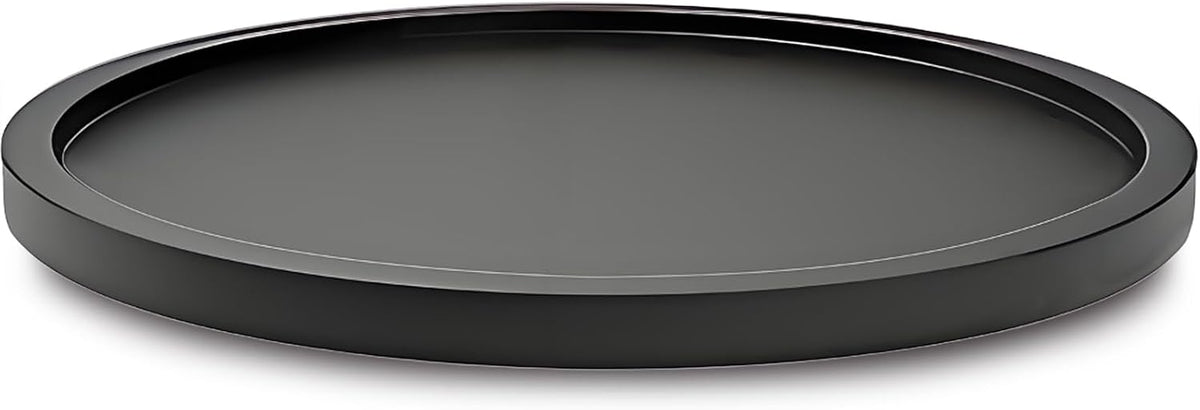 Organizador Giratorio Lazy Susan de Bambú Negro 10" – Base Giratoria para Gabinete, Despensa y Mesa de Cocina