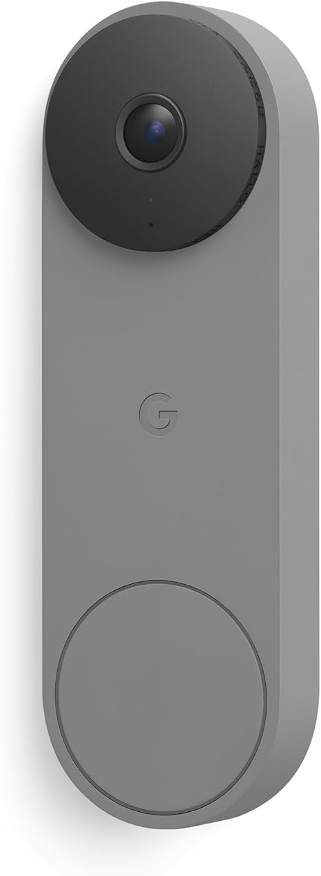 Google Nest Doorbell con Cable - Video 2K HDR, Gemini AI, Campo de Vision 166 grados
