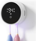 Esterilizador y Soporte para Cepillos de Dientes de Pared – Tapa Autoinductiva, Secado al Aire, Compatible con Cepillos Eléctricos y Manuales