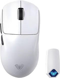 Mouse Gaming Inalámbrico AULA SC800 – 26000 DPI, 37g Ultra Ligero, Sensor PAW3395, 8KHz, Tri-Mode BT5.0/2.4G/USB-C, Color Blanco