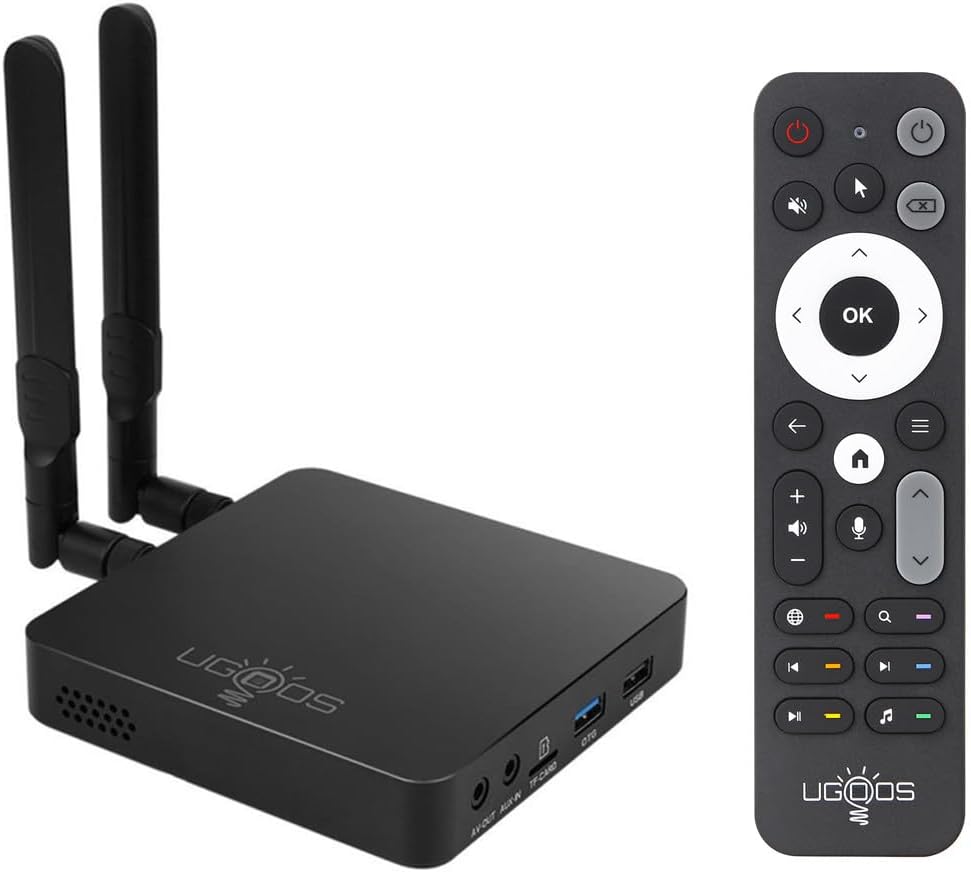 Ugoos AM6B Plus TV Box Amlogic S922X-J Android 9.0 DDR4 4GB RAM 32GB ROM WiFi6 1000M Ethernet USB 3.0 BT5.0 4K H.265 HDR TV Box