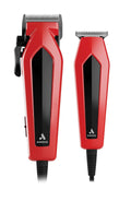 Kit Maquina de Cortar Cabello Andis 562940 Ultra Clip | Cable | 15 Piezas | Cuchillas Acero Inoxidable | Rojo