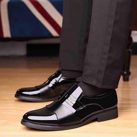 Zapatos de Cuero Casuales de Negocios para Hombre | Moda Formal y Casual | Talla EUR 45