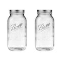Frascos Mason Ball Boca Ancha 64oz Media Galón con Tapa y Banda – Pack de 2 para Conservas, Encurtidos y Más