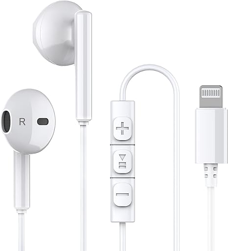 Auriculares con Cable Lightning para iPhone – Micrófono HD y Control Remoto