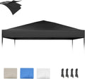 VIENE SIN ACCESORIOS-Cubierta de repuesto para toldo de 10x10, cubierta de repuesto para toldo plegable con estructura de patas rectas, cubierta superior impermeable para jardín, patio y camping (solo la cubierta superior) (Negro)