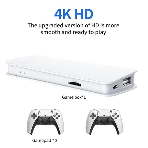 M15 Retro Game Stick, 4K HDMI Output & Wireless Controller Plug and Play Video Game Console with 30000+ Games, Arcade Game Console