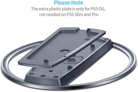 KOOWOD Soporte vertical para consolas PS5 – PlayStation 30 aniversario versión limitada estilo base accesorios para PS5 Slim Pro consola disco y digital (gris)