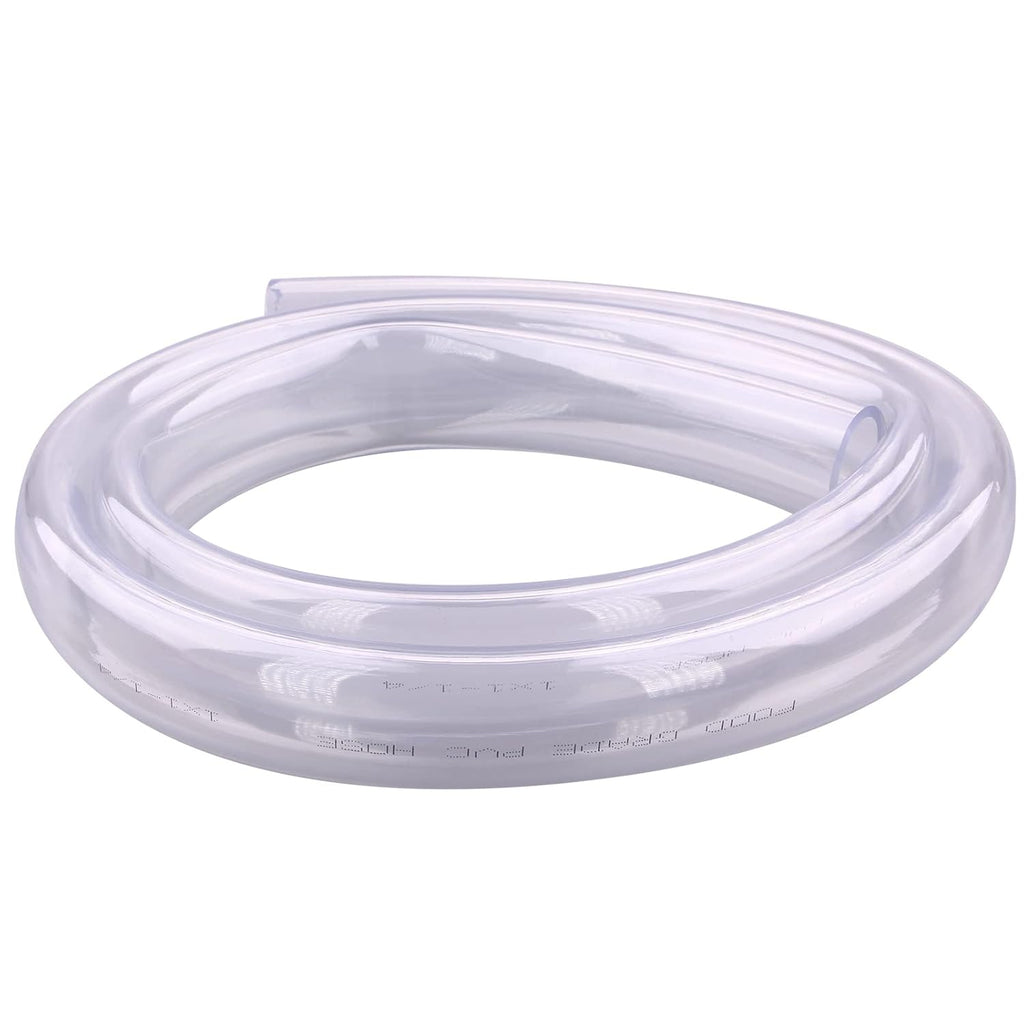 Tubo de PVC DERNORD de 1" de diámetro interior x 1 1/4" de diámetro exterior, manguera de vinilo transparente flexible de 5 pies para uso alimentario.