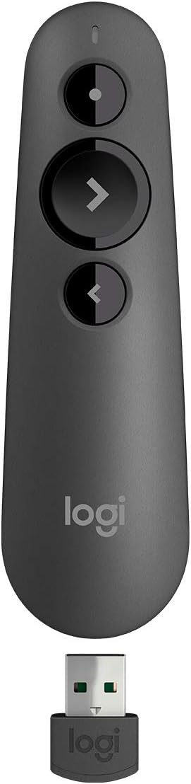 Presentador Inalambrico Logitech R500s | Control para PowerPoint con Puntero Laser | Mando de Presentaciones Inalambrico