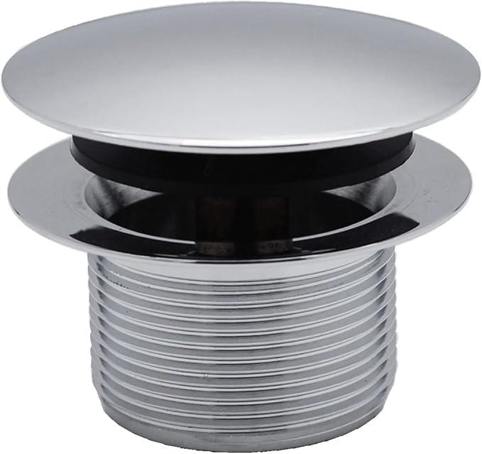 Tapón de desagüe para bañera Westbrass D398R-26 de 1-1/2" con rosca gruesa NPSM, tipo hongo, paquete de 1, cromo pulido