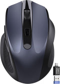 Mouse Inalámbrico para Laptop 2.4GHz | Con Puerto USB-A y Adaptador USB-C | 6 Botones y 3 Niveles DPI | Para PC, Escritorio y Tablet | M21