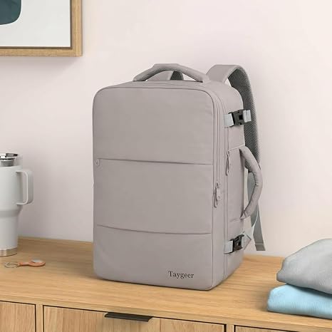 Taygeer Mochila Bolso para Laptop para Mujeres, Mochila para Artículos Esenciales Universitarios con Compartimento para Laptop de 15.6 pulgadas, Bolsa de Viaje Aprobada por Aerolíneas Equipaje de Mano