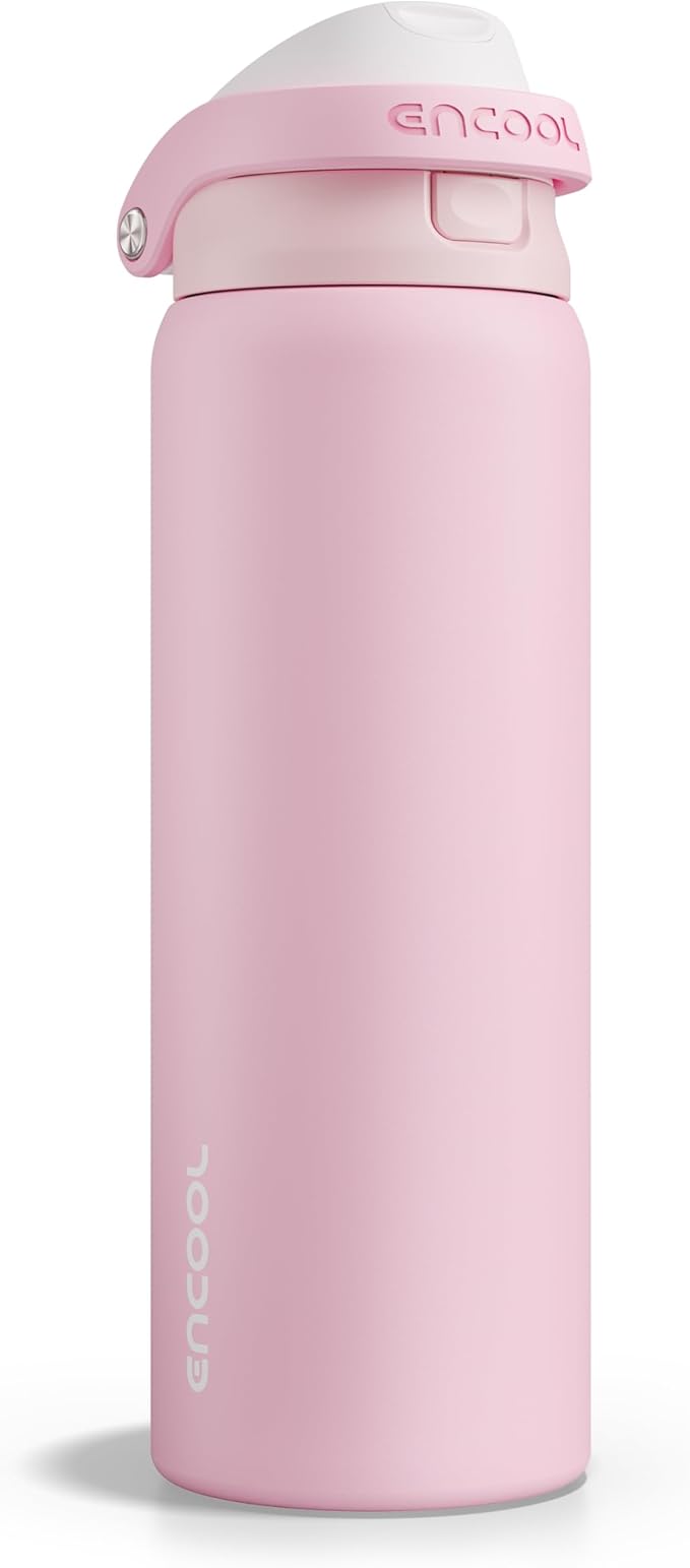 Botella de Agua Aislada ENCOOL 32 oz | A Prueba de Fugas | Acero Inoxidable | Fría Todo el Día