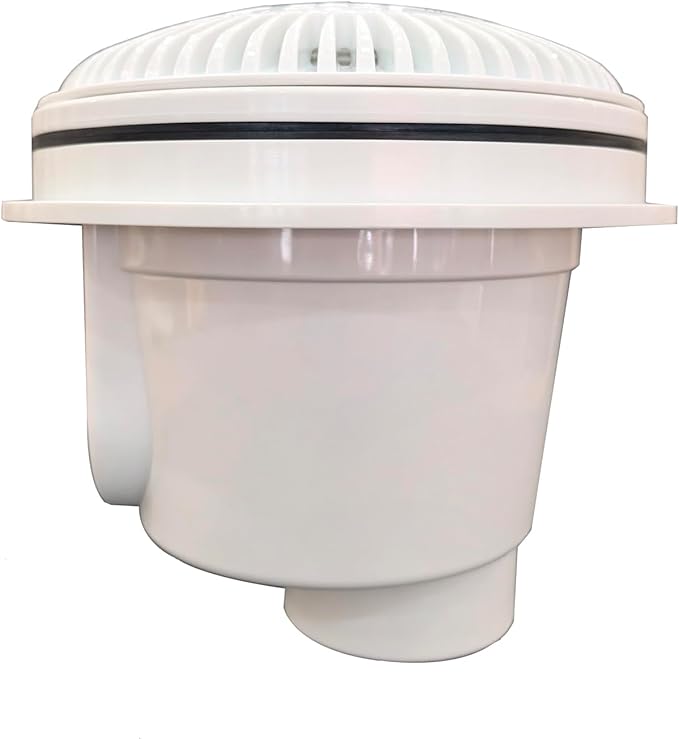 Drenaje principal de piscina de 2 pulgadas, salida de succión doble para piscinas de vinilo/fibra de vidrio, color blanco
