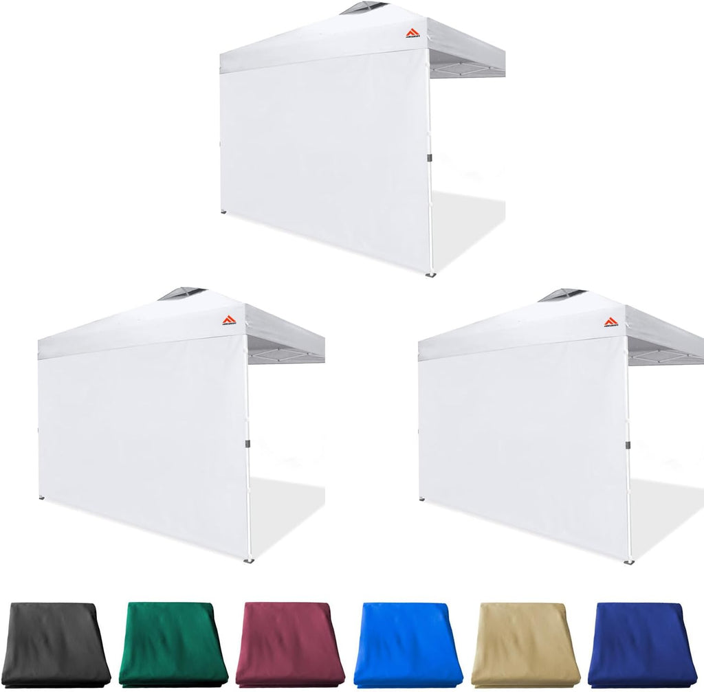 Paneles Laterales JANCANOPY para Toldo Plegable 10x10 – 3 Paneles + 1 Puerta con Cremallera, Verde Bosque