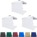 Paneles Laterales JANCANOPY para Toldo Plegable 10x10 – 3 Paneles + 1 Puerta con Cremallera, Verde Bosque