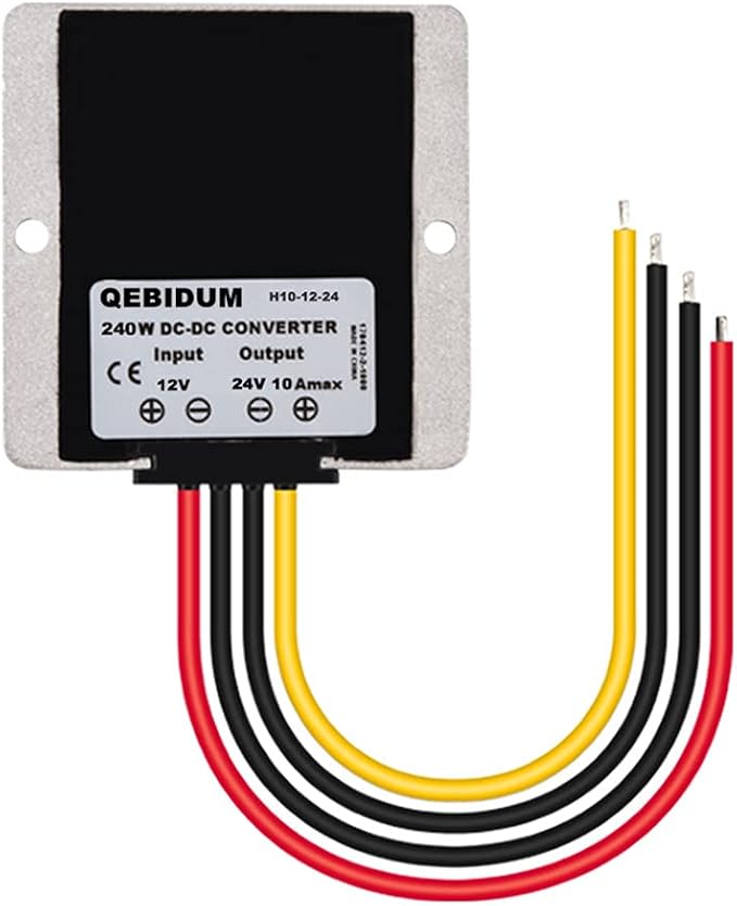 Convertidor de 12 V a 24 V, convertidor elevador de CC a CC de 10 A y 240 W, regulador de voltaje no aislado, fuente de alimentación, módulo transformador impermeable para enchufes eléctricos, carrito de golf Club Car.