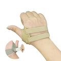 yuecan CMC Thumb Brace for Arthritis Pain,Thumb Stabilizer Splint with Memory Shape for Men and Women,Right Hand Brace Finger Splint for Support and Stability (Khaki-Left Hand, Large)
