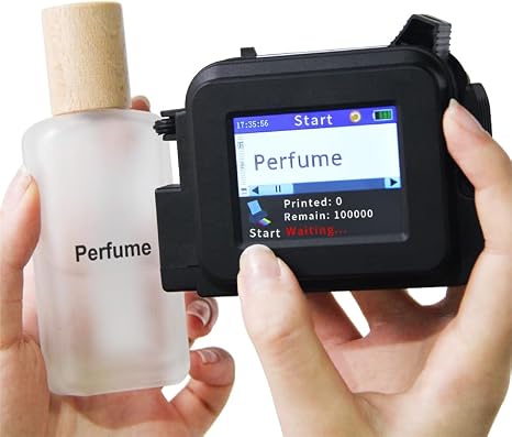 ⚠️ FALTA CARTUCHO Y CARGADOR - Mini Impresora de Mano Algasan 12.7mm – Impresora Inkjet Portátil para Fecha de Vencimiento, Código QR y Código de Barras en Superficies Planas y Curvas
