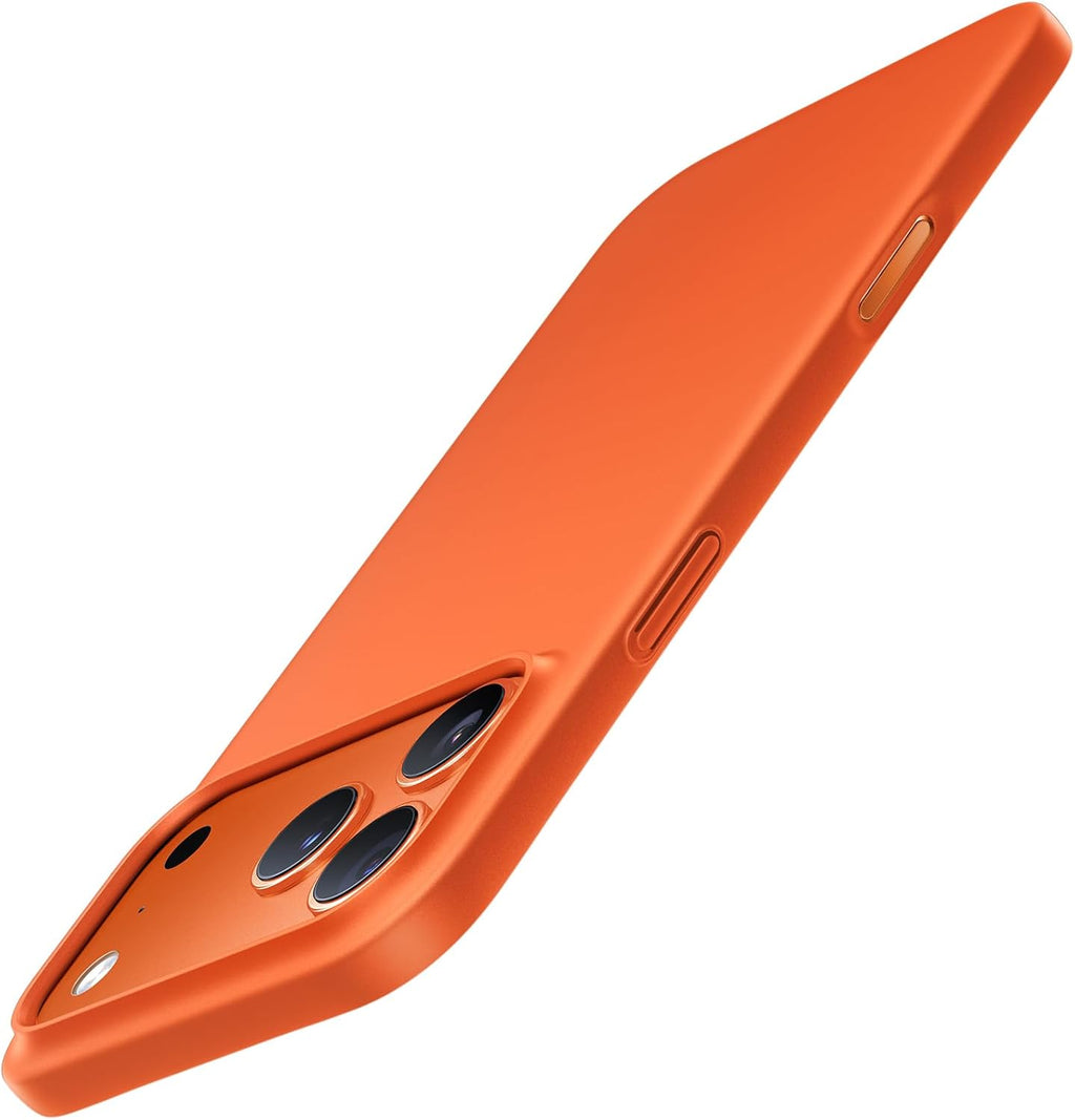TORRAS Funda Slim para iPhone 17 Pro Max | Ultra Delgada, Ligera y Mate | Anti-Rayones de PC Rígido | Para iPhone 17 Pro Max de 6.9 Pulgadas | Naranja Cósmico