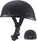 Casco de moto tipo jet, cascos retro abiertos para adultos (negro mate, talla grande).