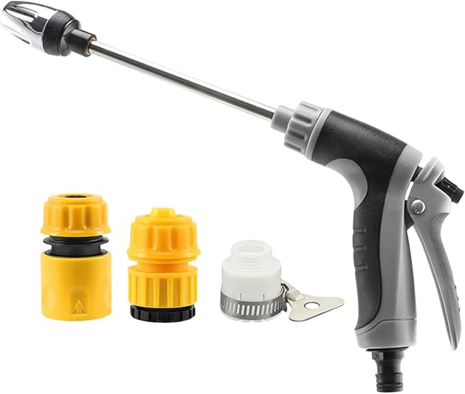 Pistola Lavadora a Presión Aquoxis | Boquilla de Alta Presión con 3 Modos de Rociado, Compatible con Manguera de 1.9 cm | Para Jardín, Patio, Carro y Mascotas