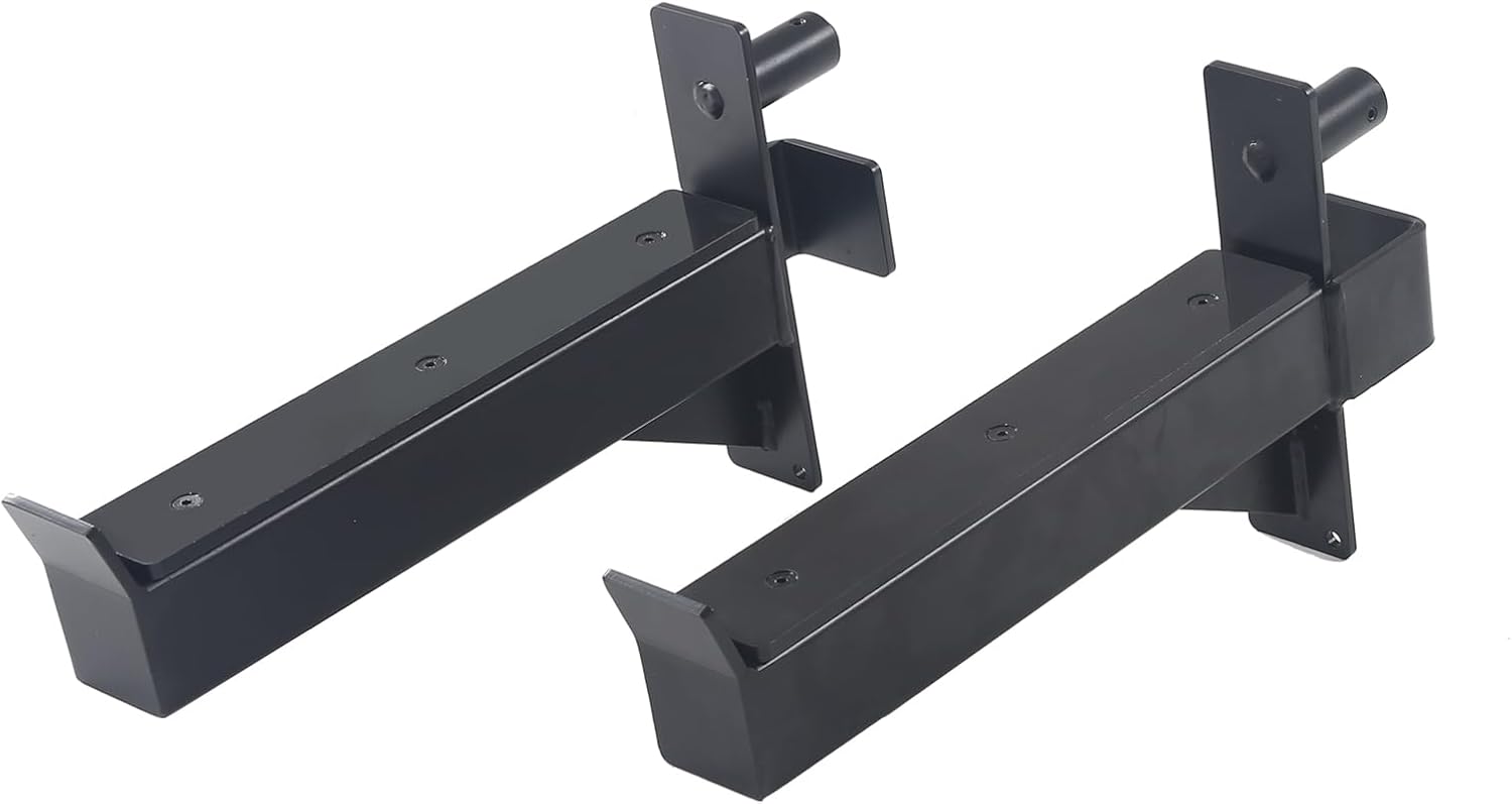 ZUKAM 2.36inch Barbell Safety Catches Squat Rack Safety Arm Spotter Fit for 2.36x2.36 Power Rack Cage with 1" or 5/8" Hole